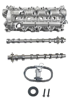 El kit mejorado de Gates incluye la nueva cadena de distribución de 8 mm y el tensor, ambos árboles de levas (admisión y escape), la caja del árbol de levas, la cubierta del árbol de levas y el retenedor.