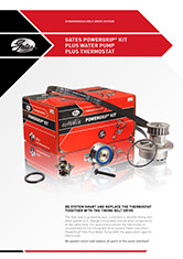 Gates PowerGrip Kit Plus Water Pump Plus Thermostat brochure