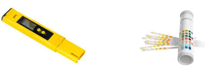 cooling system ph meter and ph strips