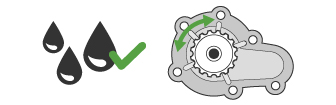 Water pump failure caused by dry operation